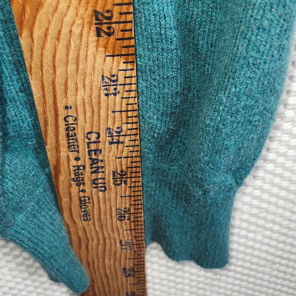 L.L.Bean Mens XXL REG Teal Blue Cashmere‎ Blend 1/4 Zip Sweater OUTDOOR